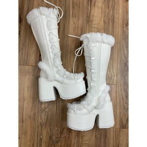 ✨ Demonia Camel-311 White Platform Boots (Size 7) — New Without Box ✨